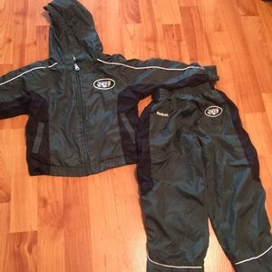 Reebok NFL Jets Jacket and Pants Kids Size 3